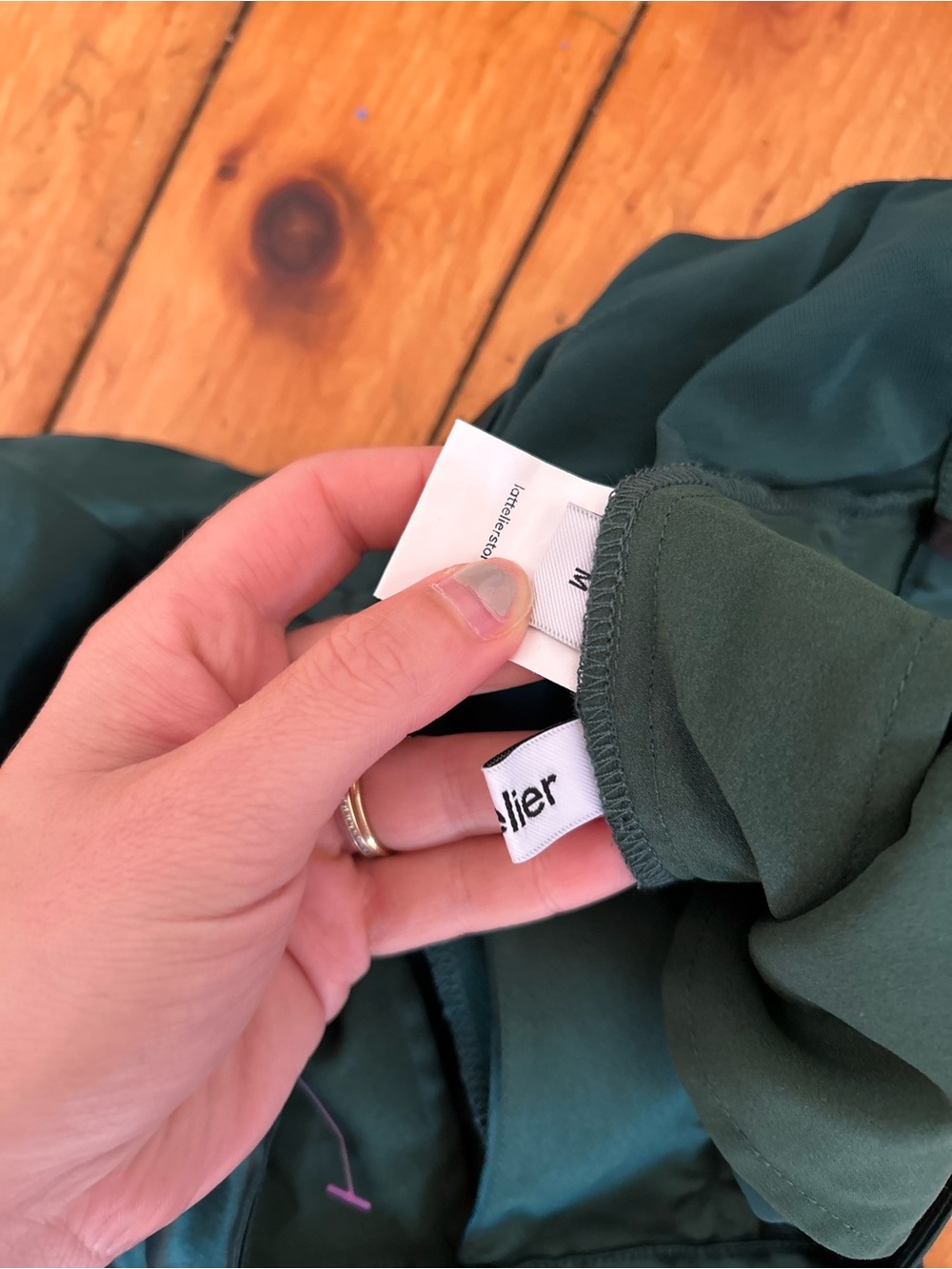 Lattelier Tie-Waist Blazer & Front Slit Trouser Set in Dark Green s/m - Picture 5 of 14